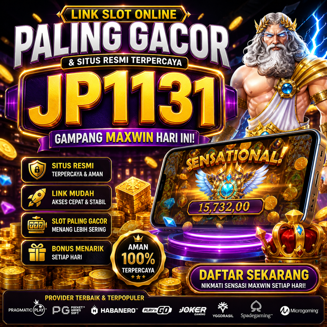 JP1131 - Link Slot Online Paling Gacor & Situs Resmi Gampang Maxwin Hari Ini image 1